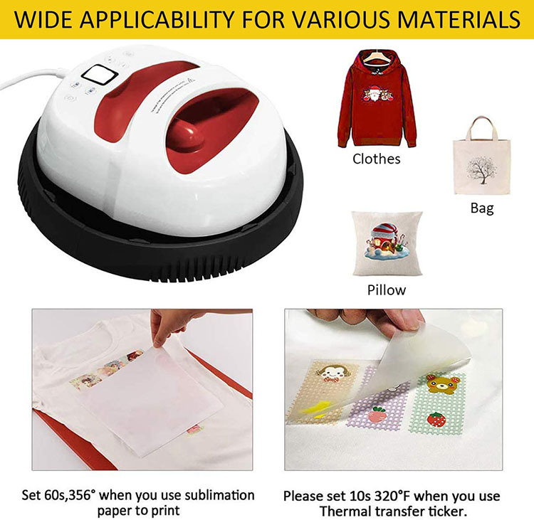 Machine Logo Sticker Mini heat press machines hand-held portable heat transfer printing ...