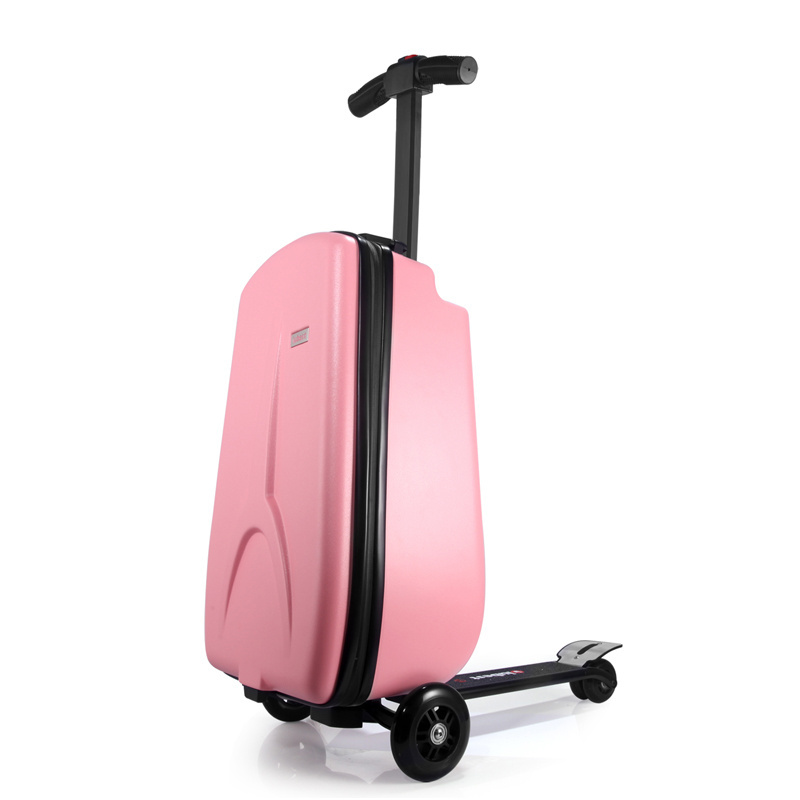 Hot sale electric luggage scooter suitcase kids collapsible suitcase with scooter