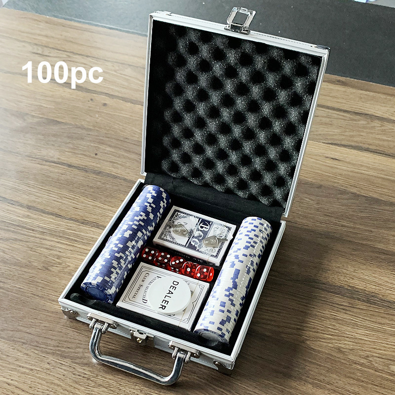 Wholesale pokerchips custom 100 200 300 500 chips poker chip set with case