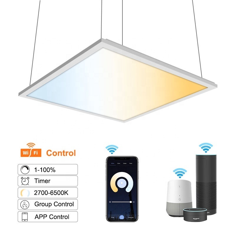 30w 40w 50w Commercial SMD Ceiling LED Panel Light 2x4 2700K 6500K CCT LED Flat Panel Light for Drop Ceiling