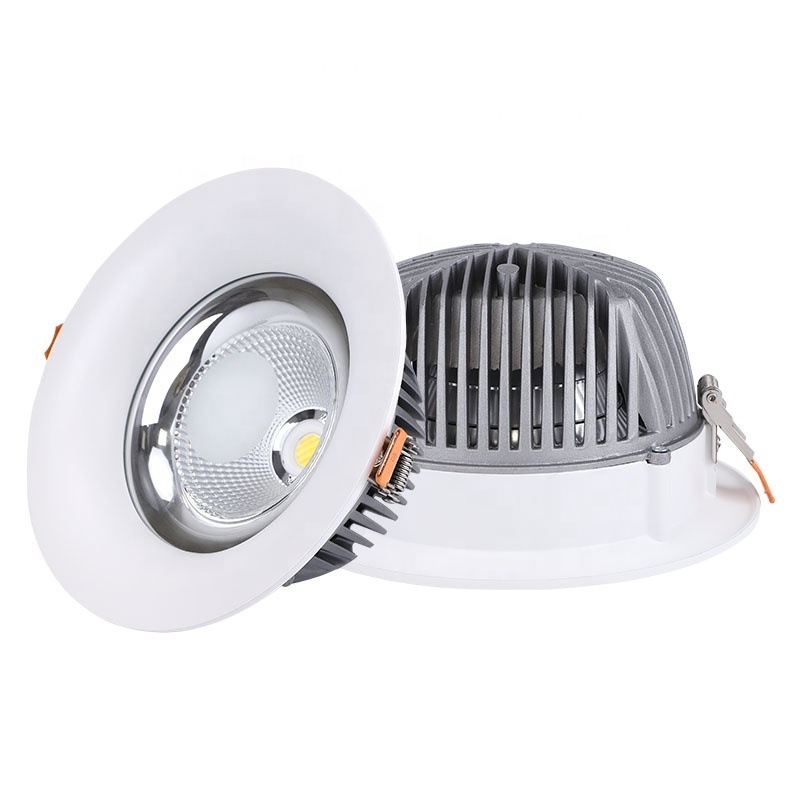 2024 Indoor Spotlight Aluminum LED Down Lights 12w 4 Inch 5 Inch CRI90 COB Recessed LED Downlight