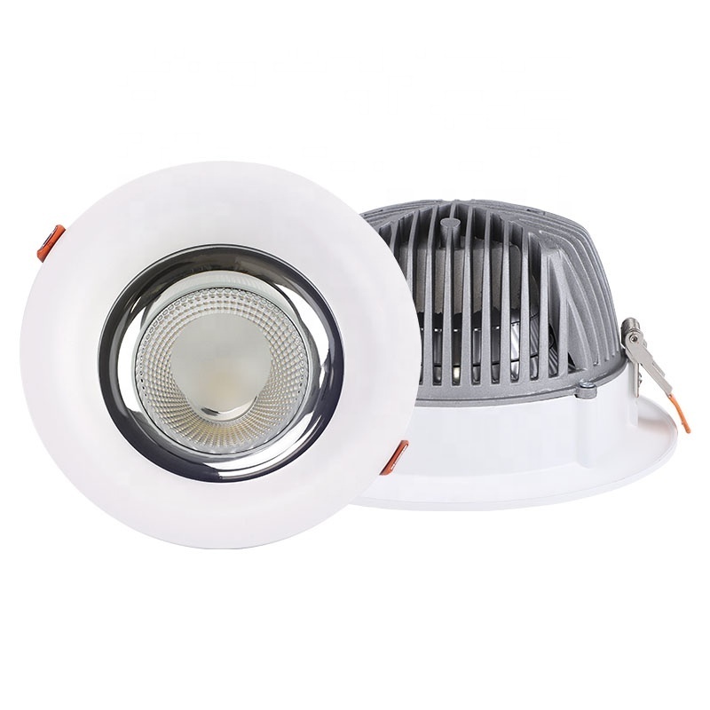 2024 Indoor Spotlight Aluminum LED Down Lights 12w 4 Inch 5 Inch CRI90 COB Recessed LED Downlight