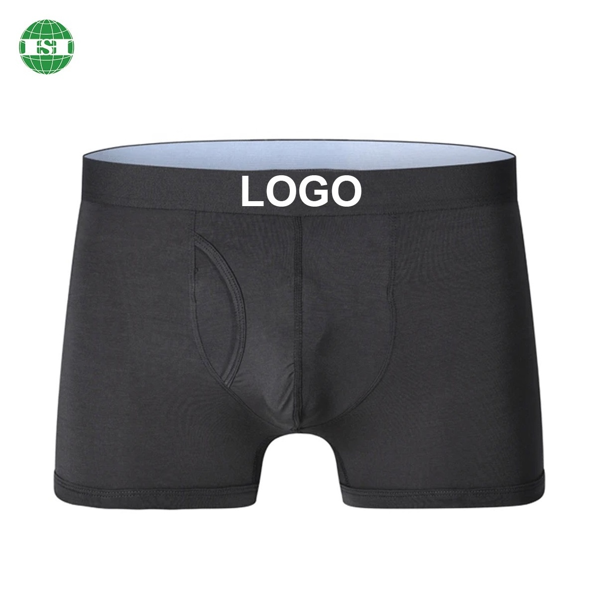 custom boxer briefs men underwear dual with ball pouch and open pocket  with hole