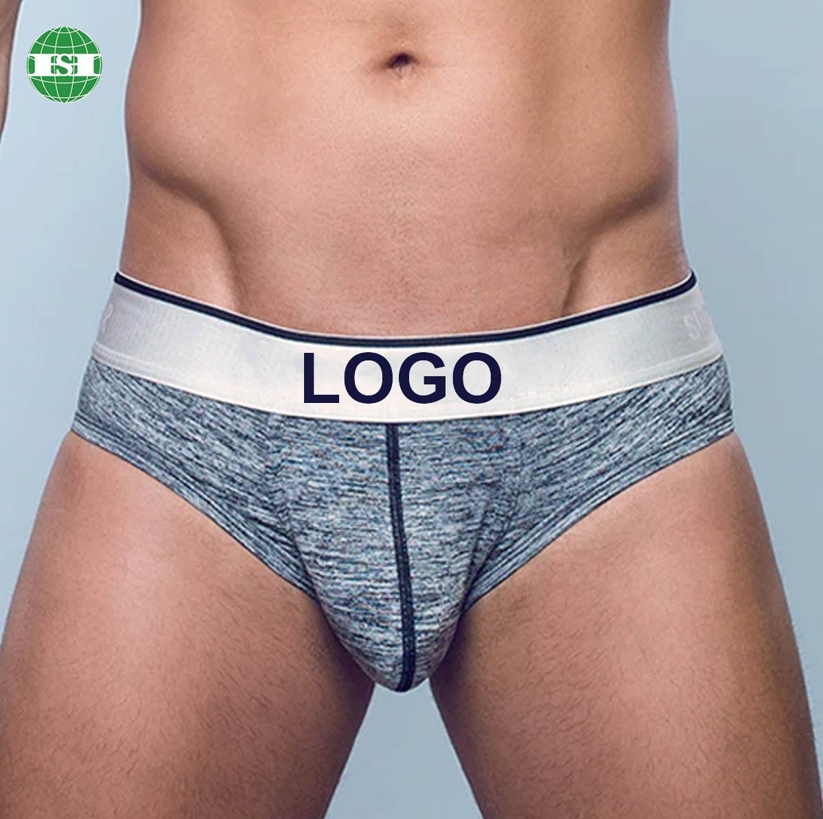 Customised own logo men briefs charcoal grey cotton underwear for man full customization DONGGUAN HOUSON GIFTS FACTORY