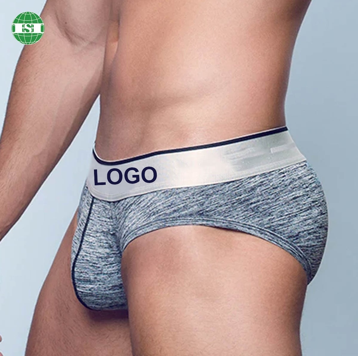 Customised own logo men briefs charcoal grey cotton underwear for man full customization DONGGUAN HOUSON GIFTS FACTORY