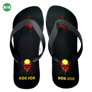 OEM your graphic slipper heat transfer all over printing Natural Rubber Flip Flops