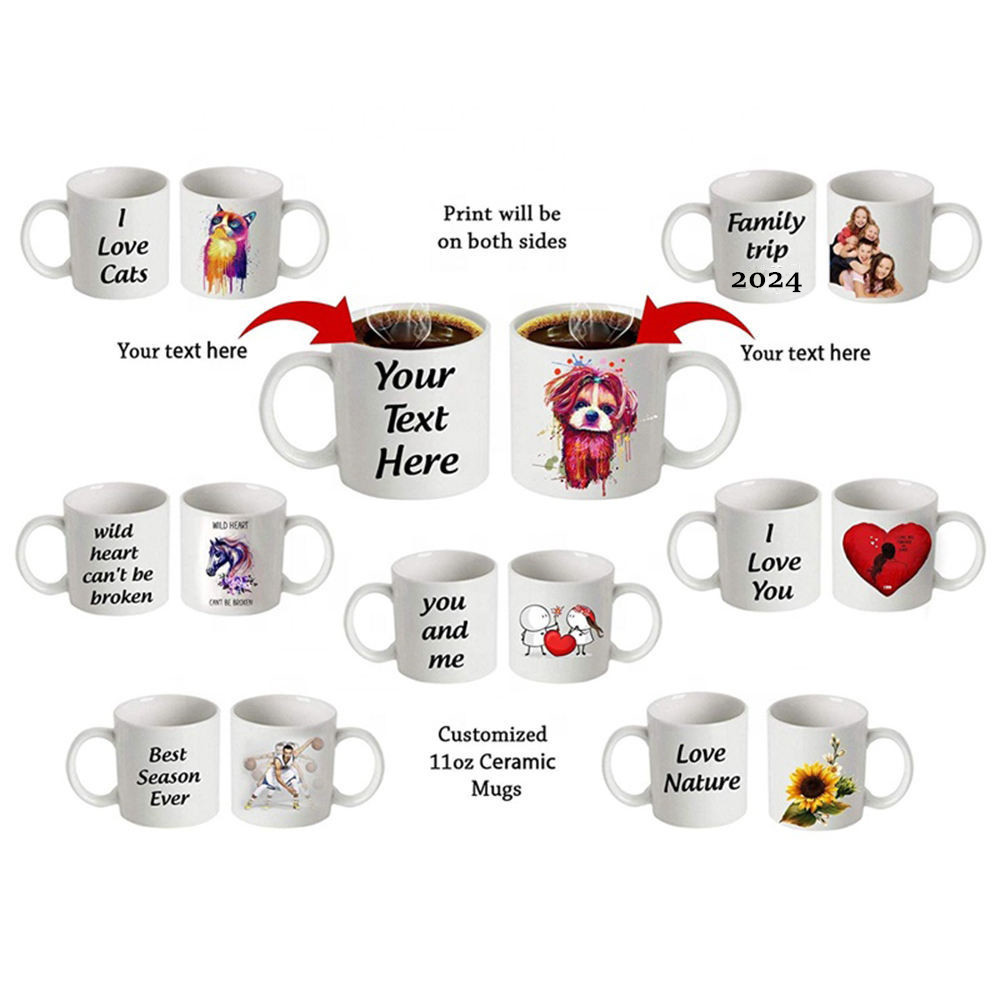 Wholesale blanks custom sublimation beer mug milk Ceramic Mugs Sublimation coffee 11oz mug