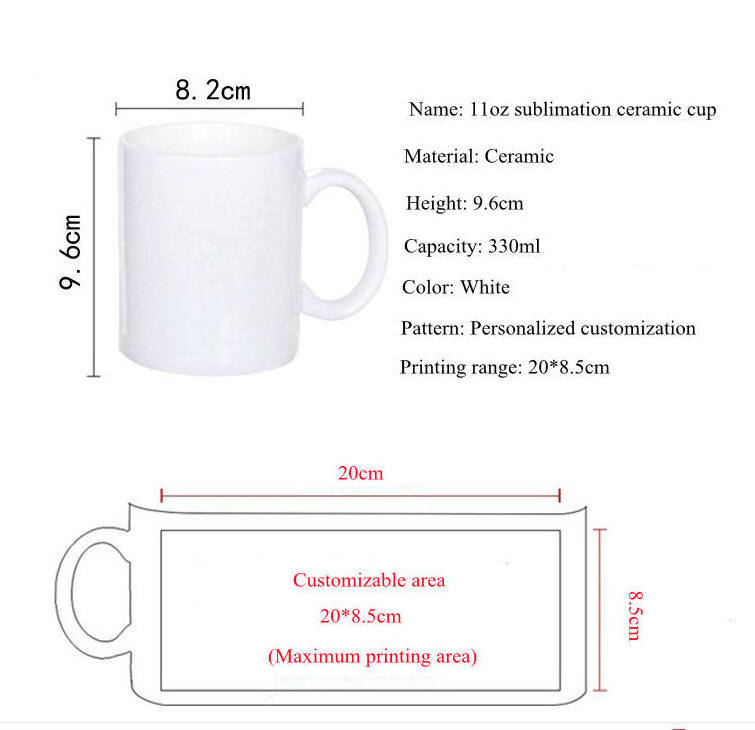 Wholesale blanks custom sublimation beer mug milk Ceramic Mugs Sublimation coffee 11oz mug