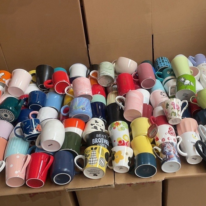 Bulk Creative hand-painted breakfast cup MIX COLOR cheap coffee mugs wholesale mugs and cup bulk coffee mugs