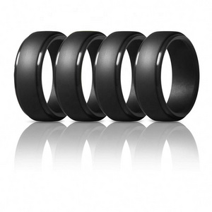 High Quality Custom New Tire Tread Design Breathable Medical Grade Silicone Wedding Rings for Men