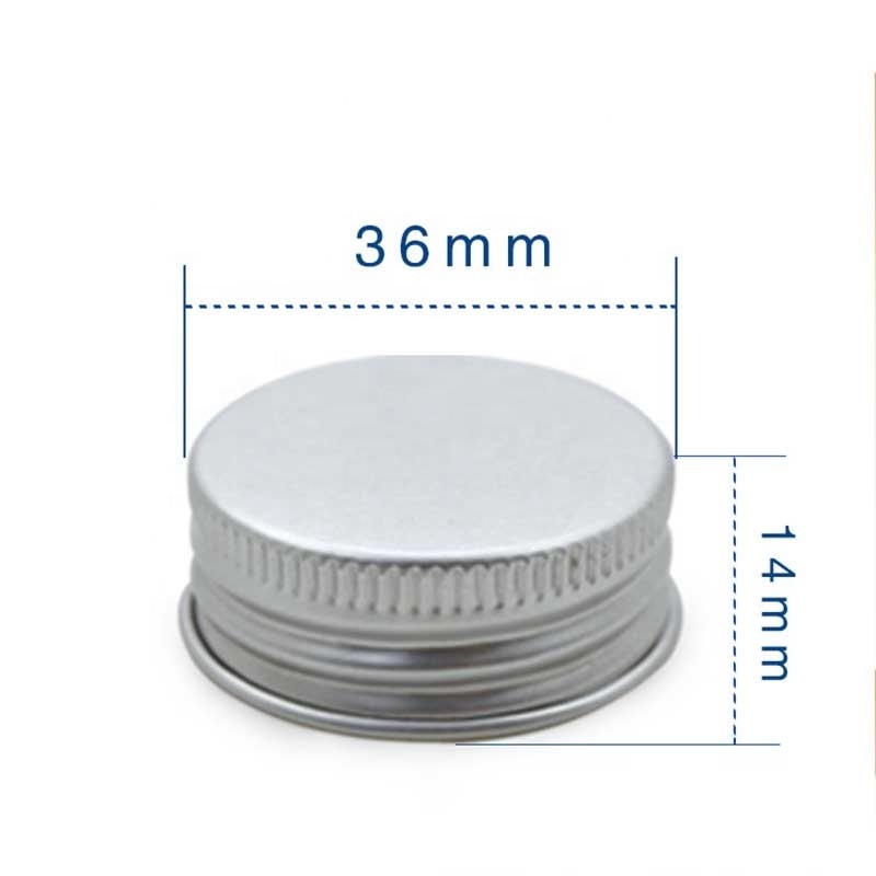 Fast Delivery 15 days Lead Time Silver 36mm Bottle Cap Metal Aluminium Screw Cap