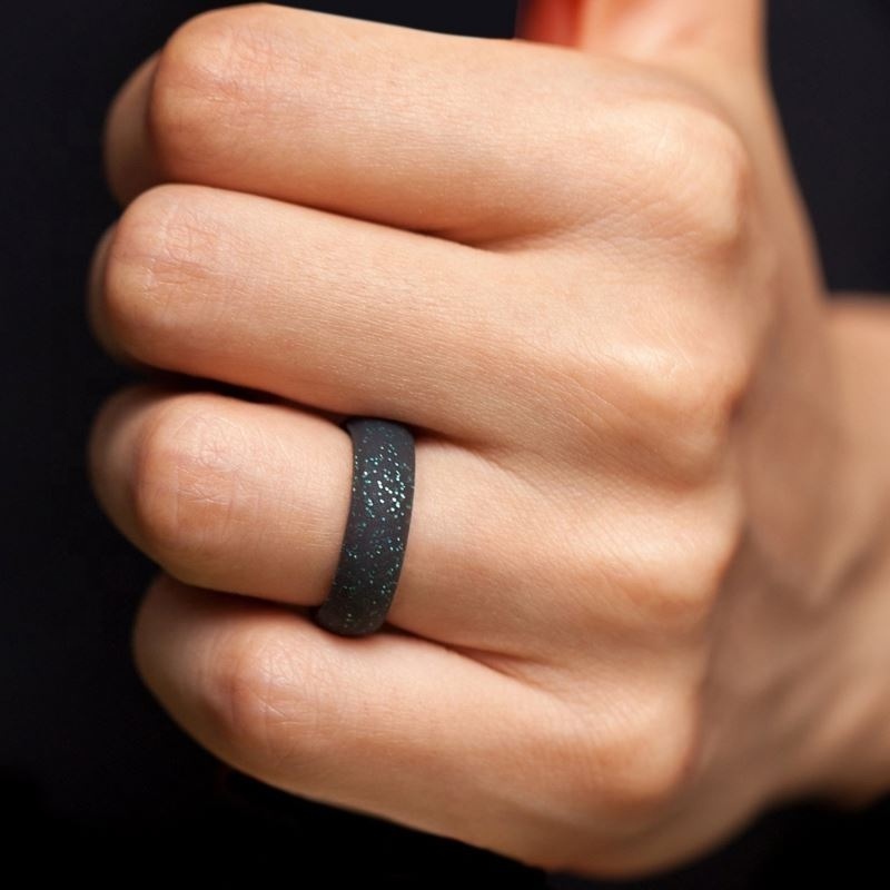 Step Edge Rubber Wedding Band Thunderfit Men's Silicone Ring