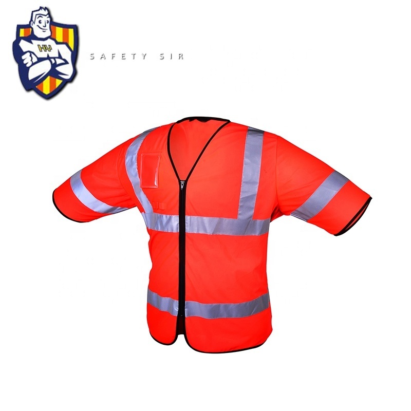 OEM High Visibility Reflective Safety Running Jacket Work Clothes Custom Construction Reflective Vest