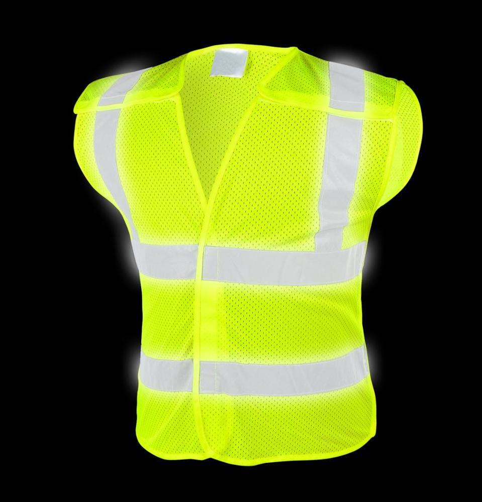 Factory Made Cheap Bright Colors Green Fluorescent Reflective Safety Vest