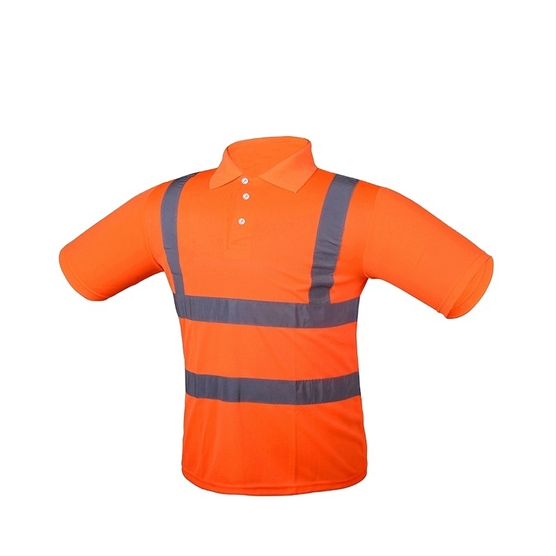 Custom Made Hi Vis Reflective Safety Polo Shirt Reflective work neon traffic visibility safety vest