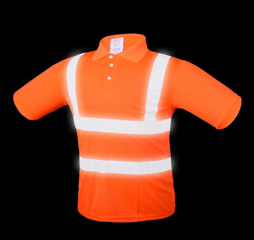 Custom Made Hi Vis Reflective Safety Polo Shirt Reflective work neon traffic visibility safety vest