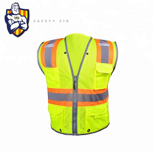 HouYuan Polyester Material Cheap Women Orange Safety Reflective Jacket Vest