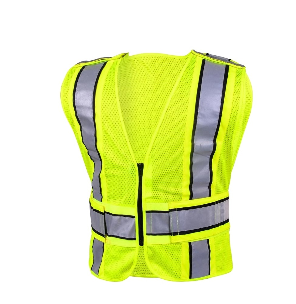 Customizable 100% polyester mesh traffic road construction safety high visibility reflective safety vest