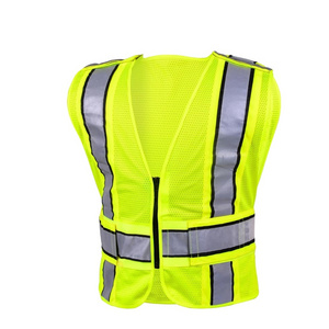 Customizable 100% polyester mesh traffic road construction safety high visibility reflective safety vest