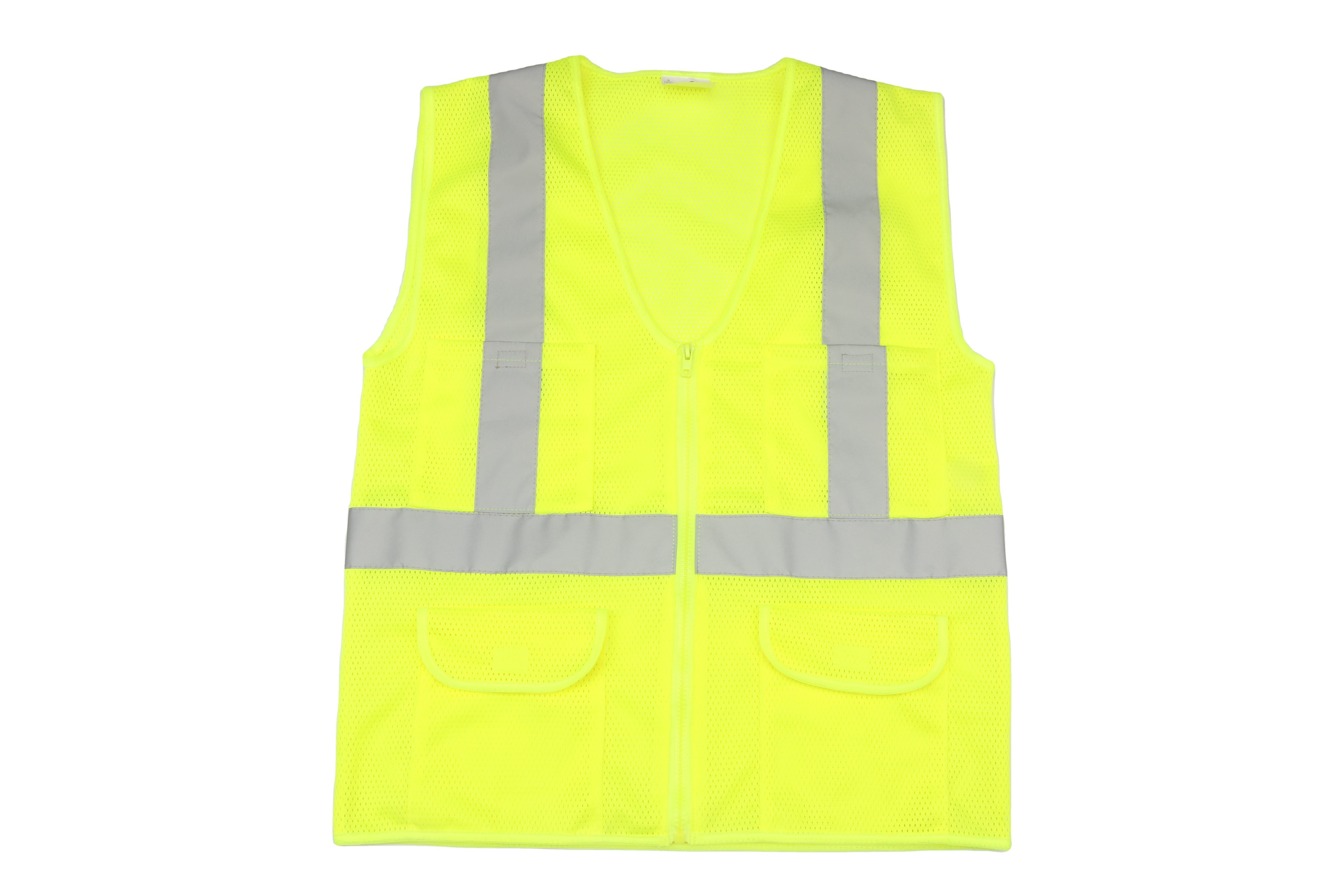 Wholesale Led Reflective Vest Safe Working Sanitation Workers Clothes Road Construction Clothes With Pockets