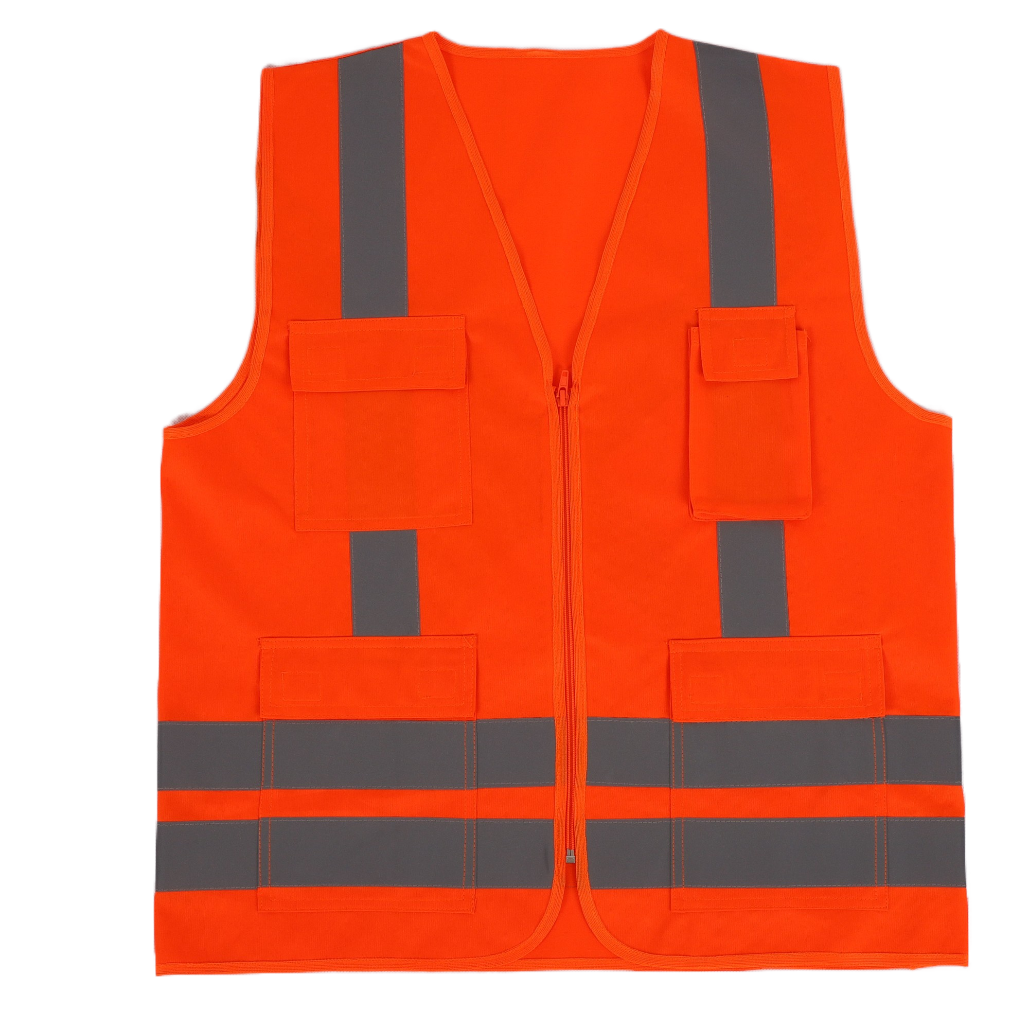 Factory direct selling high quality fluorescent fabric safety vest outdoor work reflective safety vest