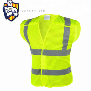 Factory Made Cheap Bright Colors Green Fluorescent Reflective Safety Vest