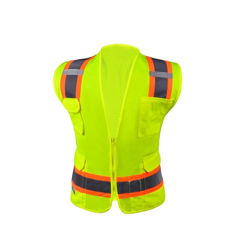 New Hot Sale High Visibility Ladies Traffic Safety Reflective Fluorescent Work Vest