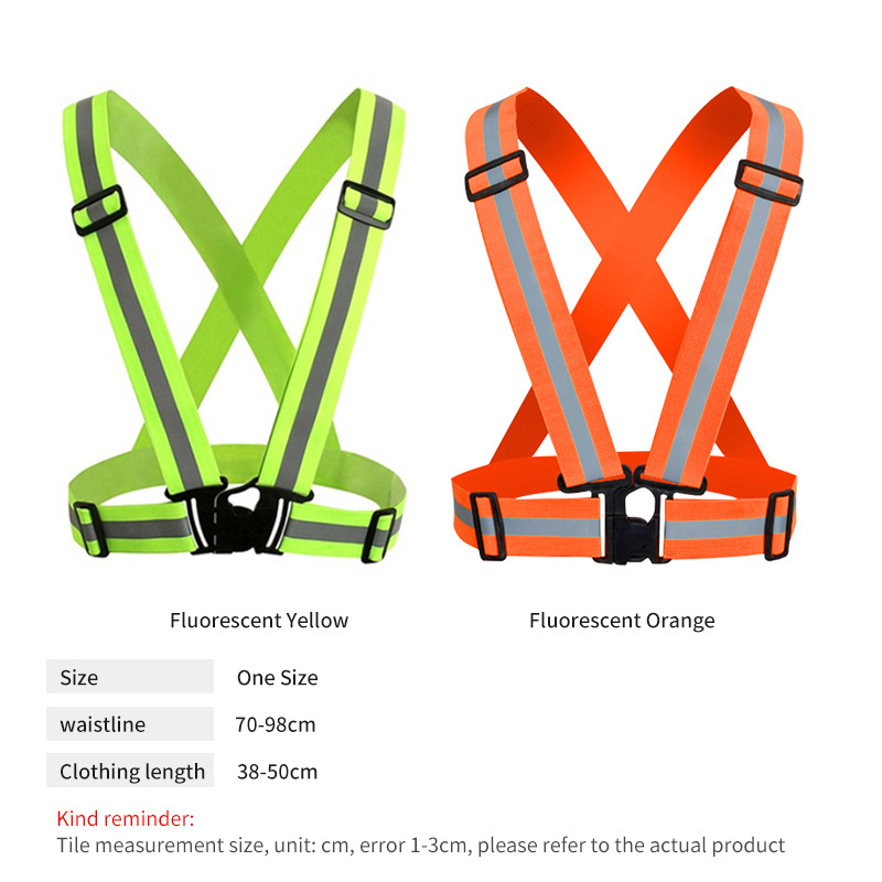 Elasticity Reflective Straps Fluorescence Work Clothing Saftey Vests