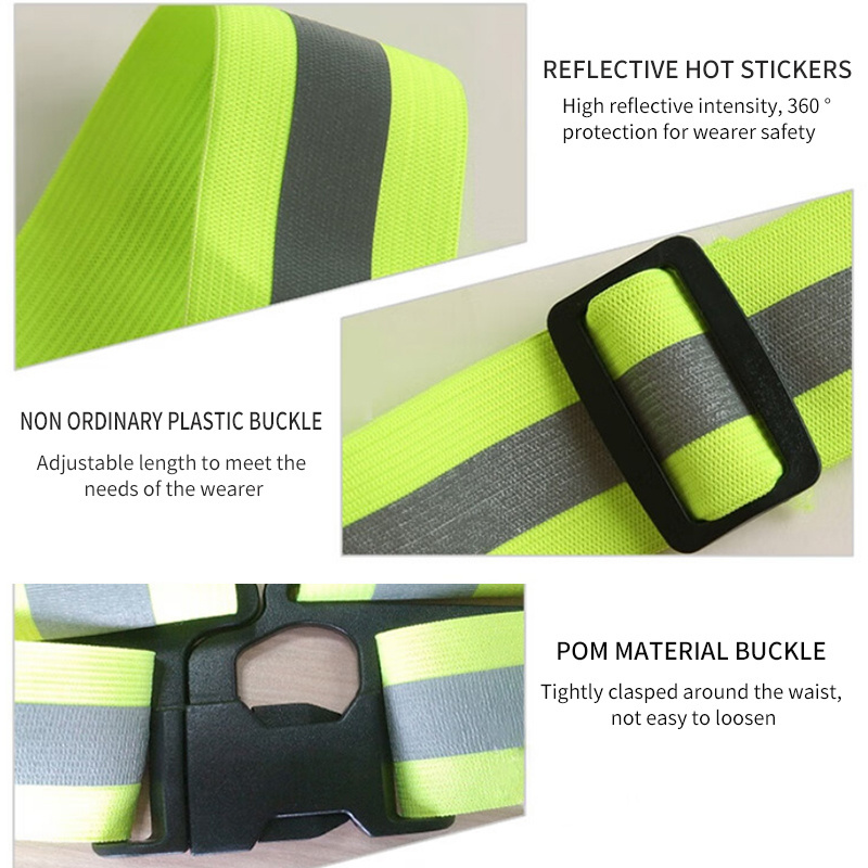 Elasticity Reflective Straps Fluorescence Work Clothing Saftey Vests