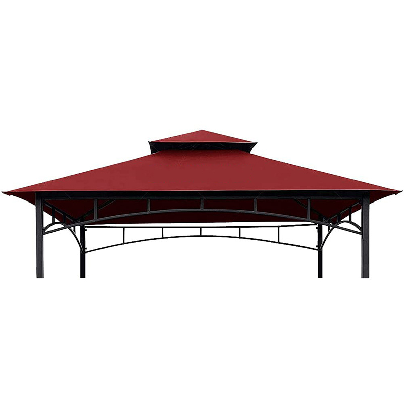 Waterproof Luxury Garden Gazebo Top Cover Double Tiered Replacement Canopy Roof