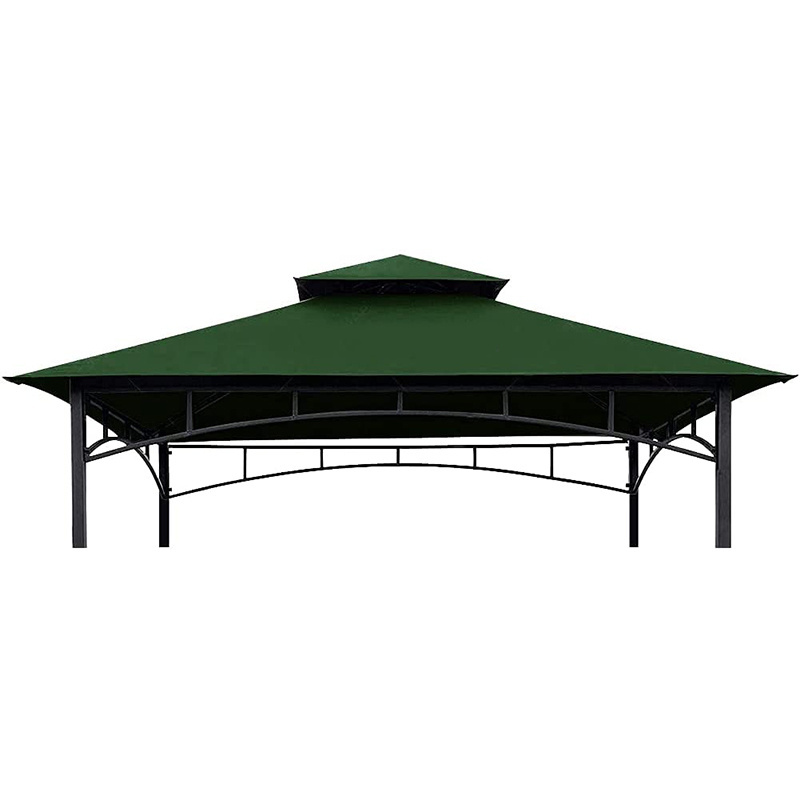 Waterproof Luxury Garden Gazebo Top Cover Double Tiered Replacement Canopy Roof