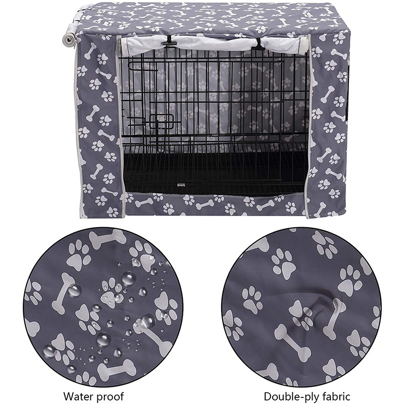 Waterproof Durable Polyester Easy to Adjust Dog Crate Cover Universal Fit for All dog Crate