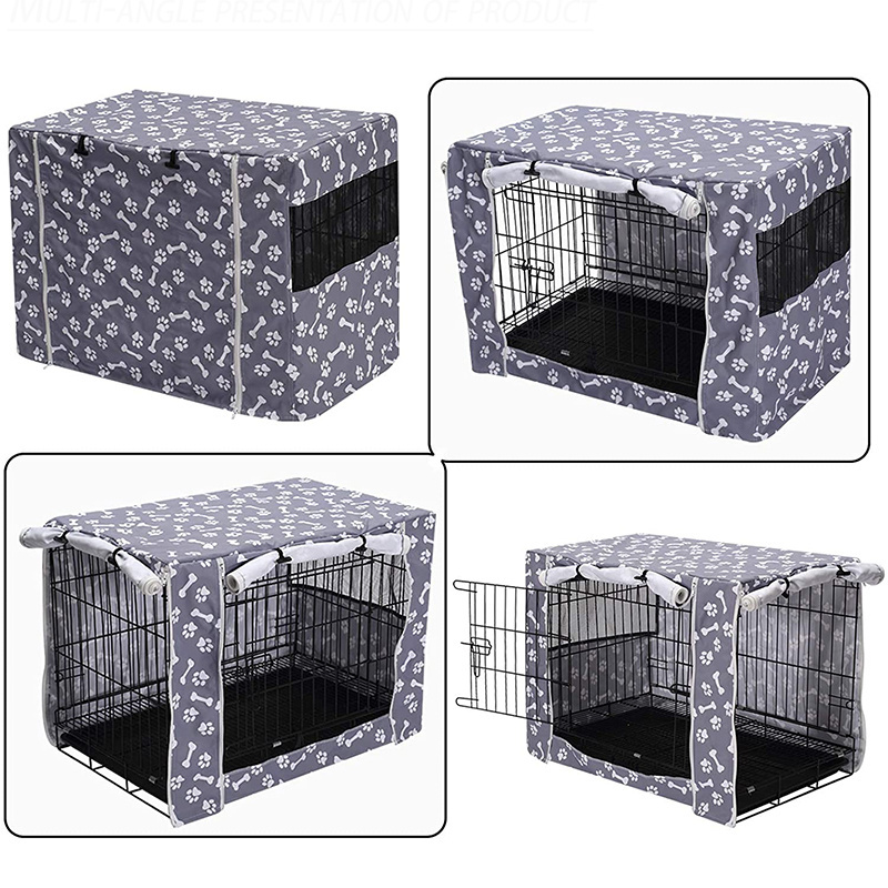 Waterproof Durable Polyester Easy to Adjust Dog Crate Cover Universal Fit for All dog Crate