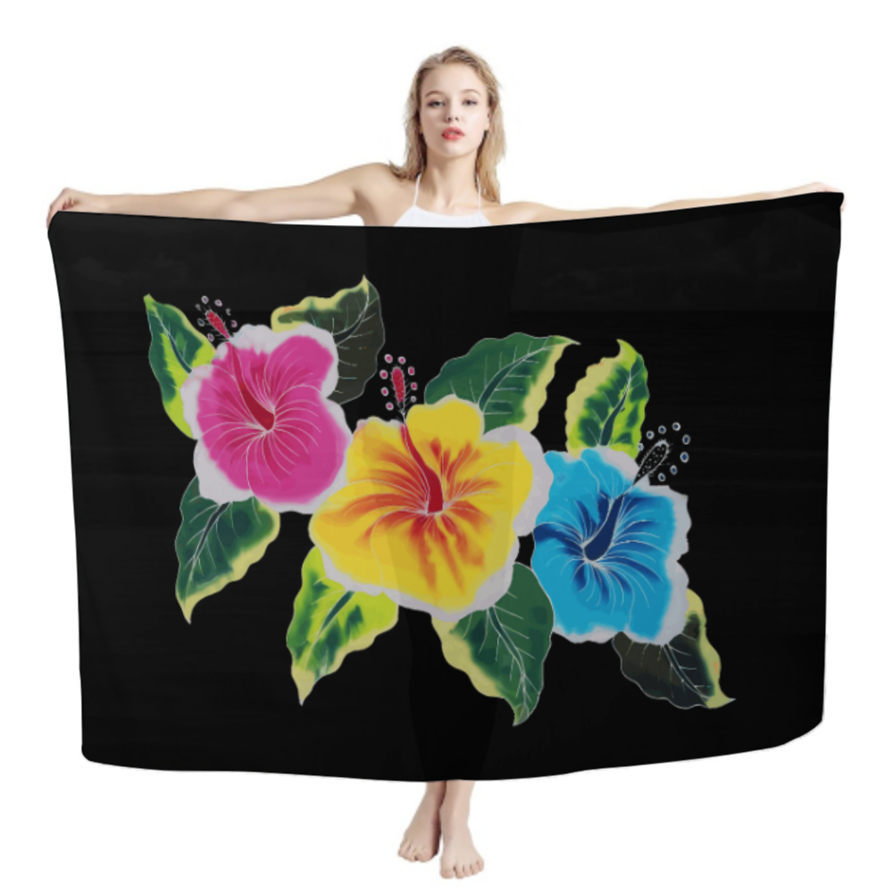 Hawaiian Tropical Style Design Quanzhou Wholesale Price High Quality Custom Beach Sexy Towel Sarong Lava Lava Pareo