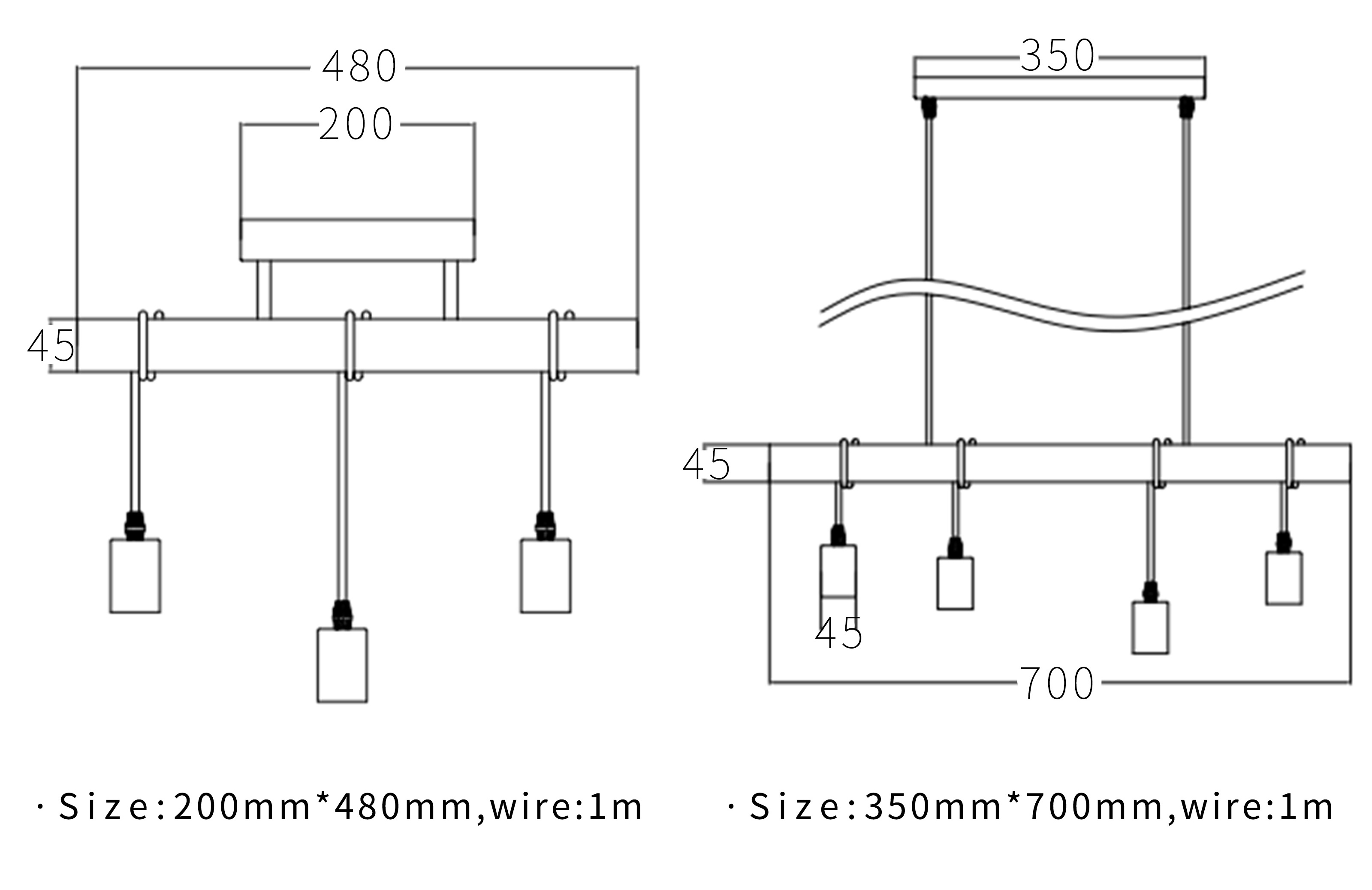 Fashion  Decorative  E27 Pendant Light wood metal Lamp Chandelier 3/4/6 Light fixture for Indoor Living Room Coffee Shop