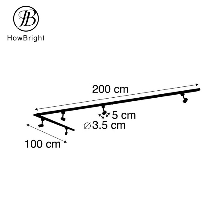 HowBright GU10 replaceable and Modern minimalist design ceiling track light LED Spotlight Rotatable for Kitchen Bedroom Living R