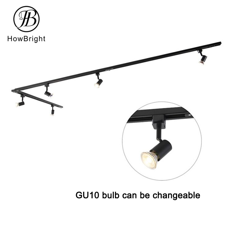 HowBright GU10 replaceable and Modern minimalist design ceiling track light LED Spotlight Rotatable for Kitchen Bedroom Living R