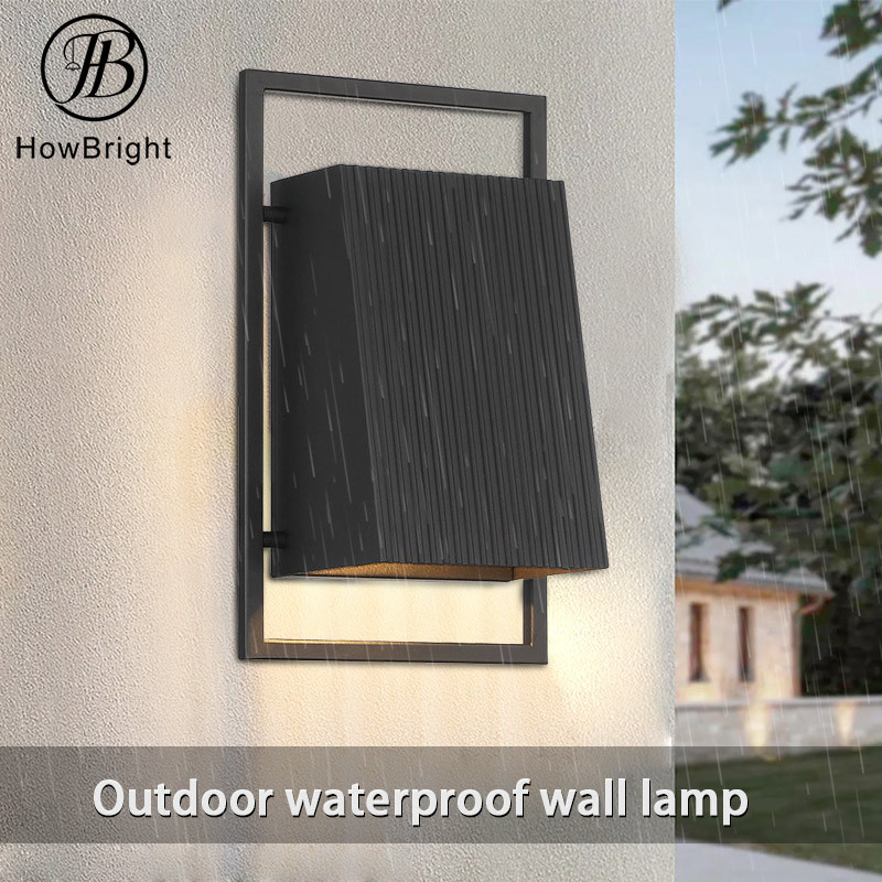 Modern LED Outdoor Wall Lamp Aluminum and Plastic Garden Exterior Light Waterproof for Office Courtyard Traditional Style