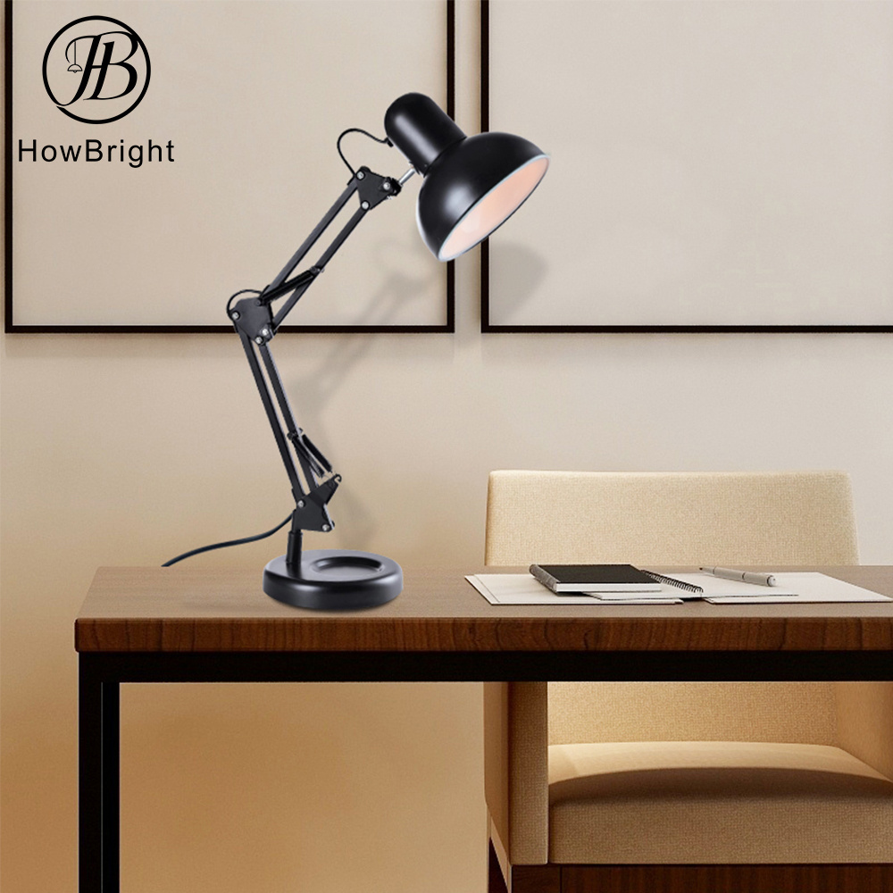 Modern Design Reading Table Light Black Adjustable For office/Studio/Hotel Bedside Light Metal Swing Arm Table Lamp