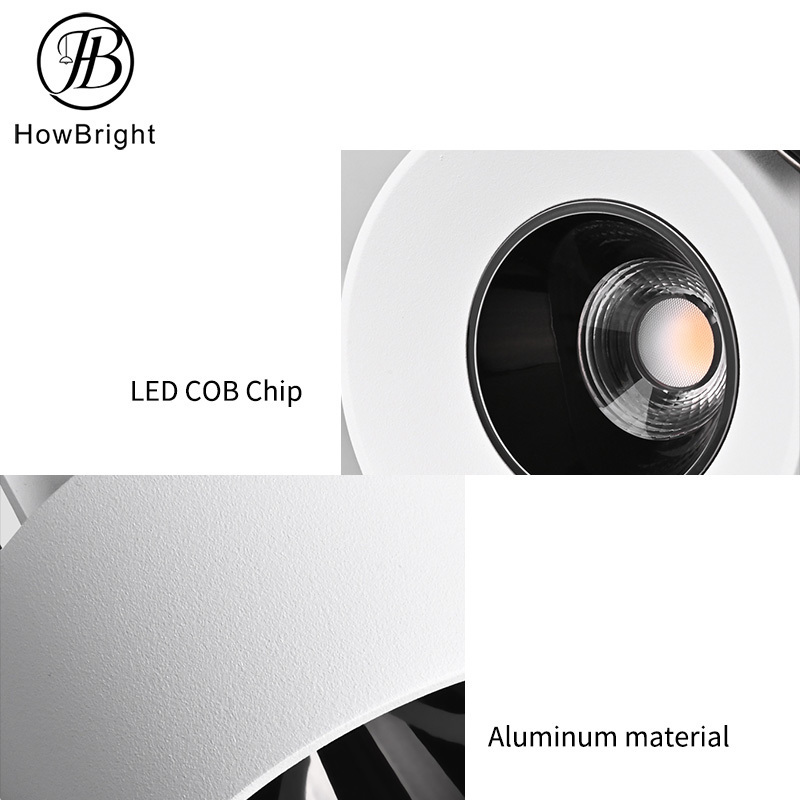 LED Surface Mounted Aluminum round square  Spot Light for Home Shop COB Embedded Down Light Fixture