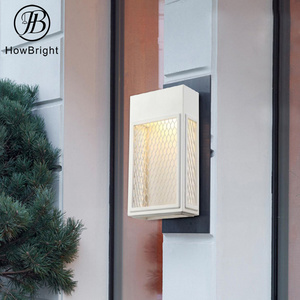 Modern Design Iron Lamp Shade Square Mesh Cover Waterproof Outdoor Lawn Led Light Garden Lawn Lamp Courtyard Landscape Lamp