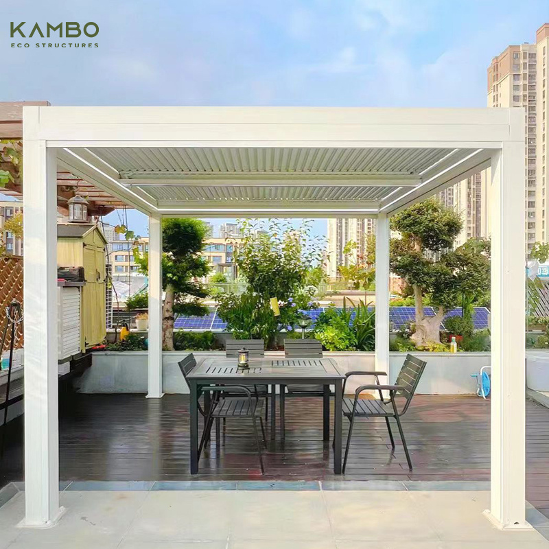 Best Pergola Designs Motorized Sunshade Opening Louver Roof Gazebo 3x4 Garden Aluminium Outdoor Pergola