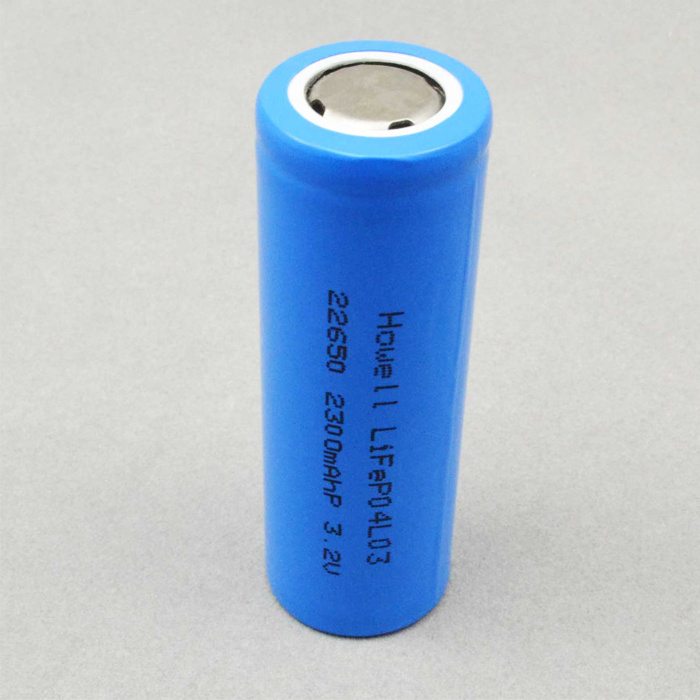 HOWELL Round size 22650 3.2v 2300mah rechargeable lifepo4 battery