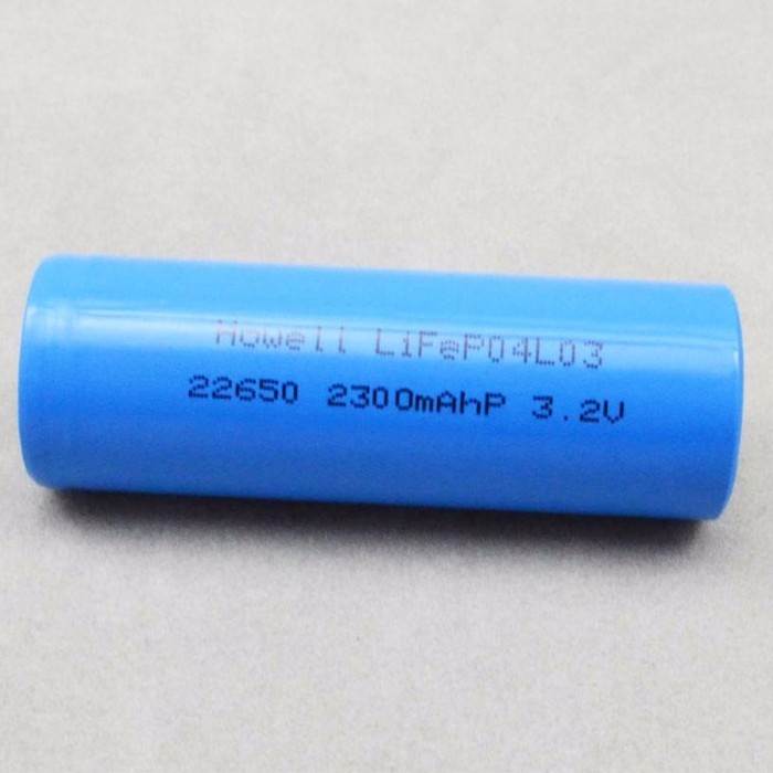 HOWELL Round size 22650 3.2v 2300mah rechargeable lifepo4 battery