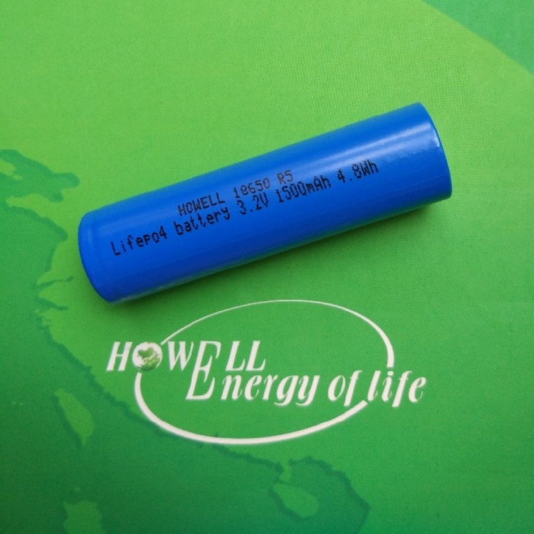 HWE New product 18650 3.2V lifepo4 1500mah battery for solar light