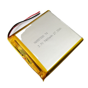 Real Capacity Rechargeable Lipo Battery 7400mah 987680 3.7v 7500mah lithium polymer battery