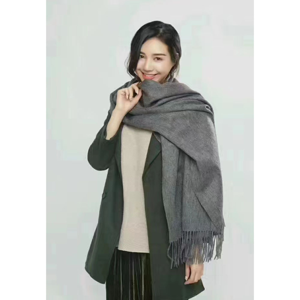 wholesale designer custom Long luxury winter 100% cashmere silk knit wrap scarf airplane scarves shawl for women 325G