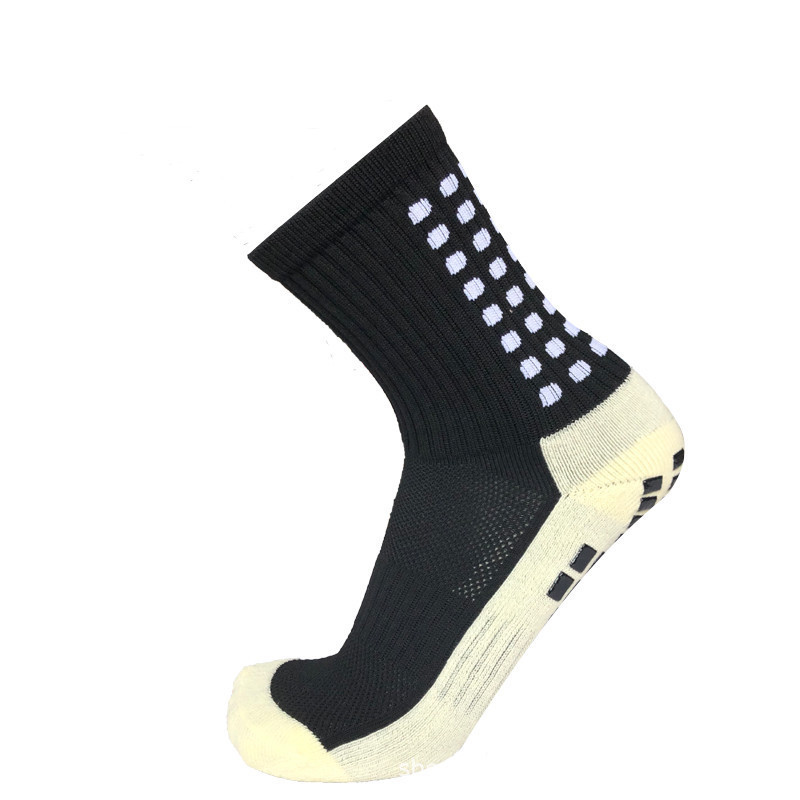 Wholesale Unisex Adults Crew Football Custom Grip Socks Soccer Cushioned Anti slip Sport Terry Sweat-Absorbent Mid-calf Socks