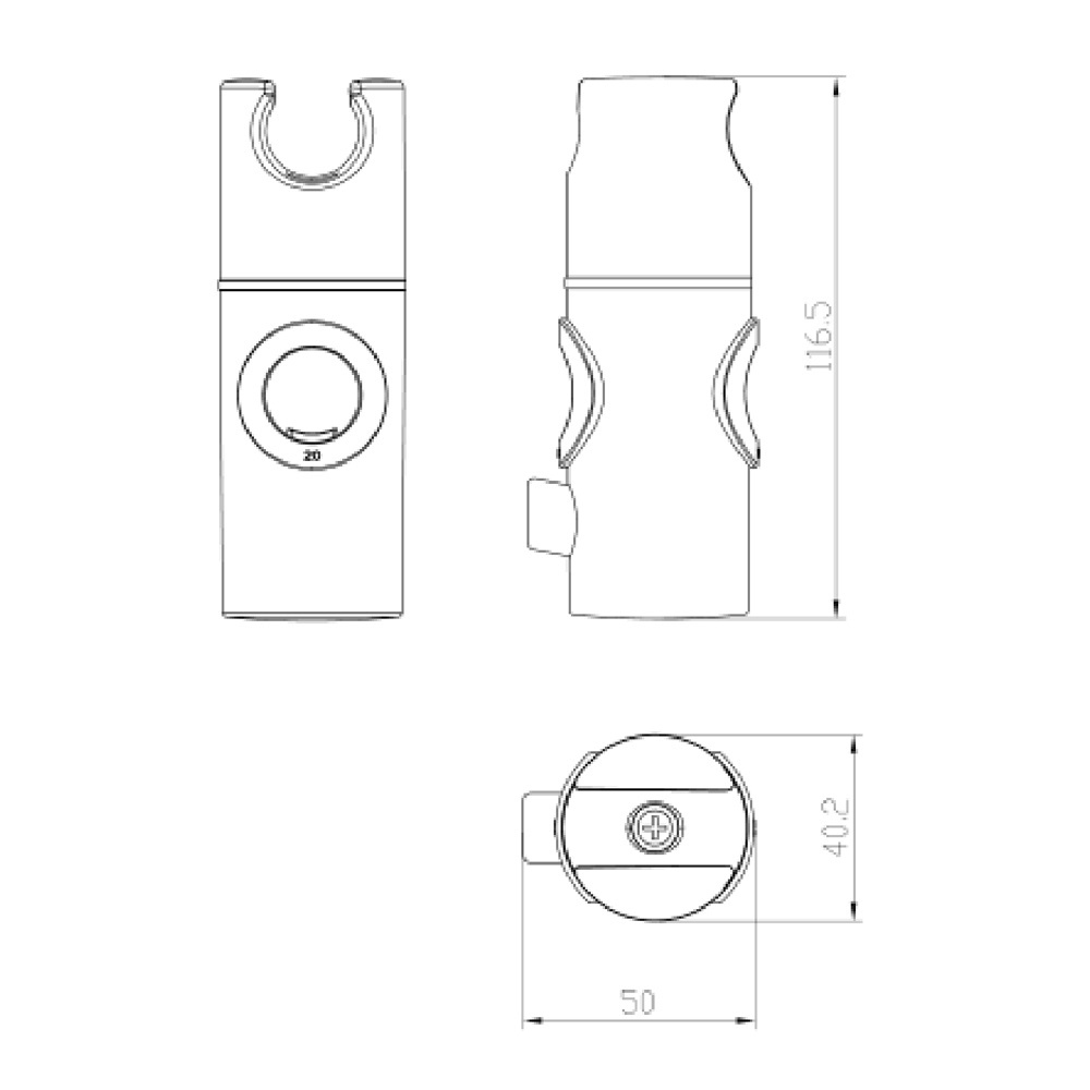 Shower Manufacturer ABS Plastic Polished Chrome Plated Shower  Rail Head Slider Adjustable Shower Holder Bracket