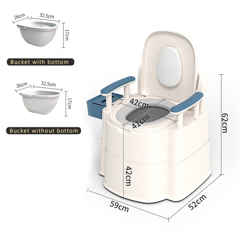 Wholesale Portable Toilets Chair Adults Elderly And Disabled Removable Toilet Hot Sale Portable Plastic Moving Toilet